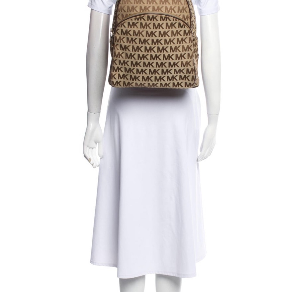 Michael Kors Brown Canvas Backpack with Monogram - Picture 2 of 6